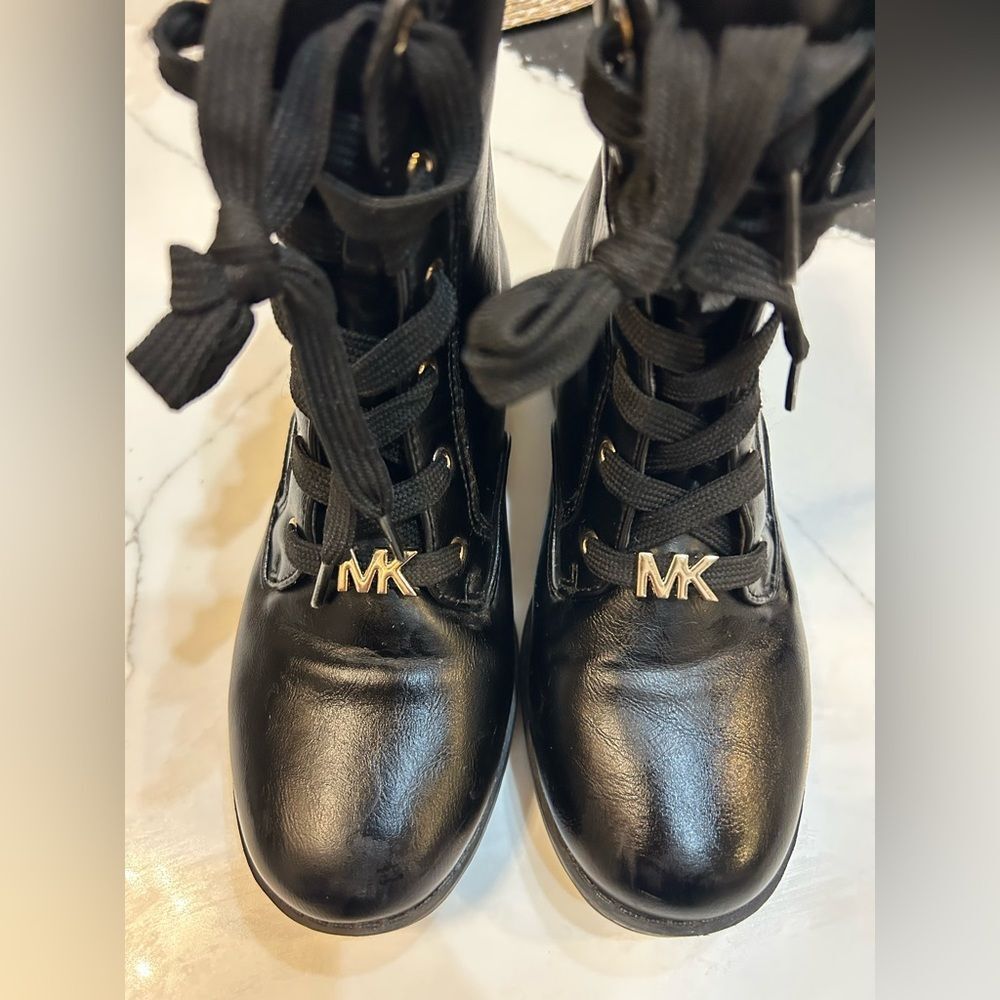 Michael Kors Kids Black Leather Boots